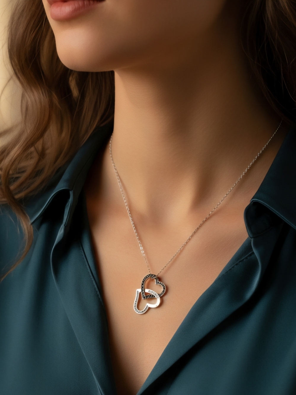 Love Holds Our Hears Together My Dear Wife Necklace